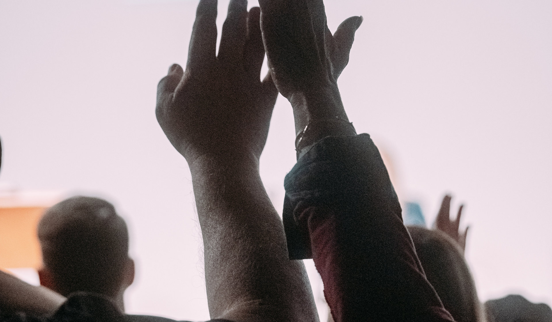 The congregation worshipping together on a Sunday morning at Calvary Chapel Columbia